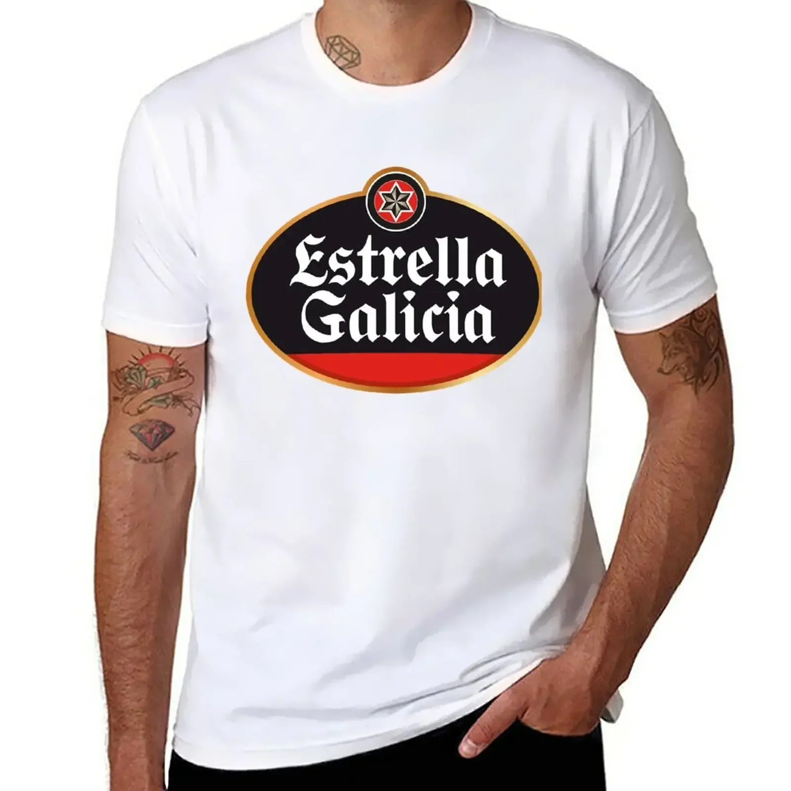 harajuku men's t-shirts New Estrella Galicia For Fans T-Shirt oversized t shirt men clothing summer tops tshirt graphic t shirts