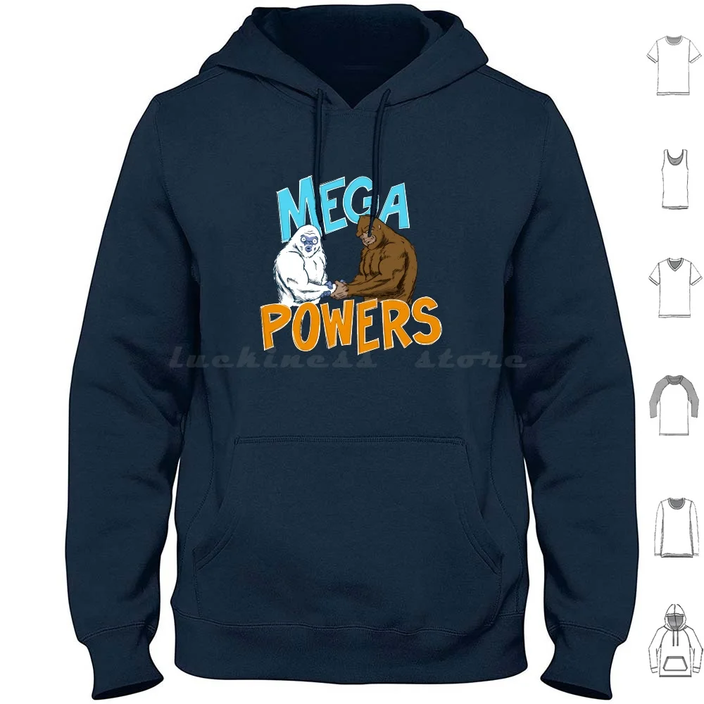 Bigfoot e Mega Powers moletons de manga comprida Bigfoot Mega Powers Megapowers Wwf