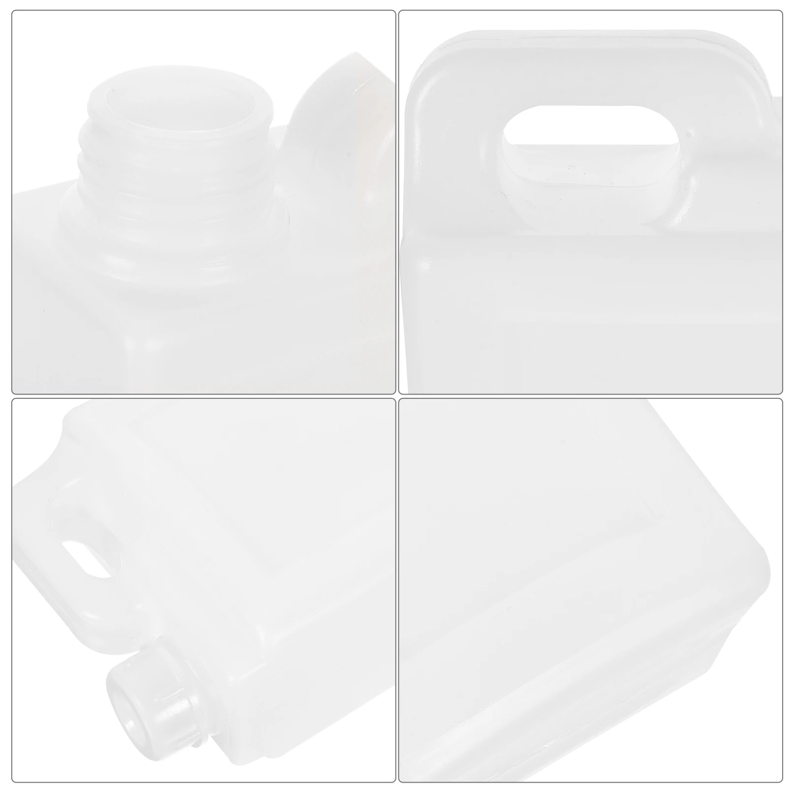 Flat Plastic 1L White Liquid Container Oil Water Jug Storage Bottle Cap Reusable for Beverage Lab Use