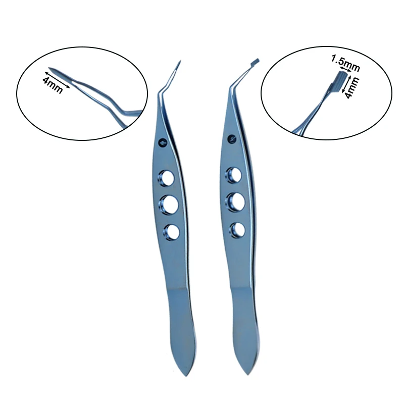 

GREATLH Eyelid Nucleus Cracker Forceps Micro Cracker Eyelid Forceps Titanium Alloy Ophthalmic Instrument