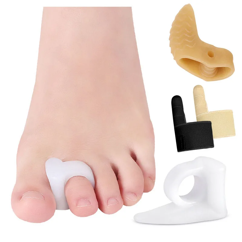 Toe Corrector for Toe Separator Hallux Valgus Gel Foot Care Tool Big Toe Protector Bunion Straightener Silicone Insert Shoe Pad