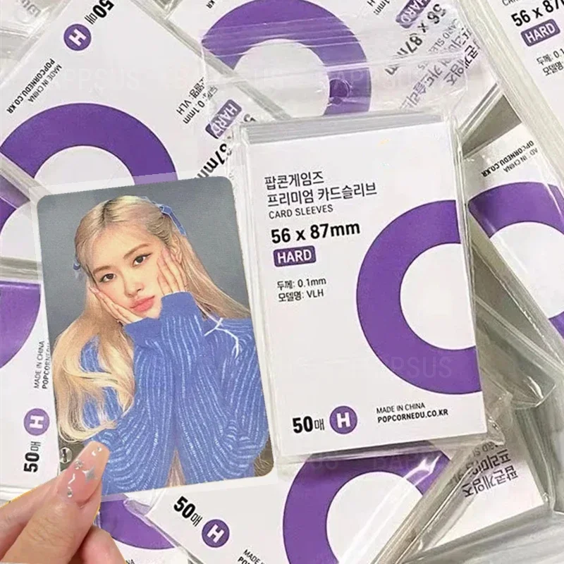 

3 4 inch Kpop idol Photo Card Sleeve Anti-scratch Transparent Protector Film For Popcorn Diy Korean Star Card Protective Cover