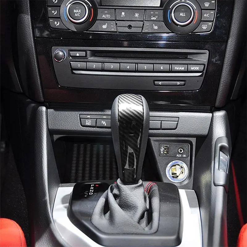 

Car Accessories Black Carbon Fiber Style Gear Shift Head Cover Trim for BMW E90 E92 E93 E87 3 Series 2005-2012