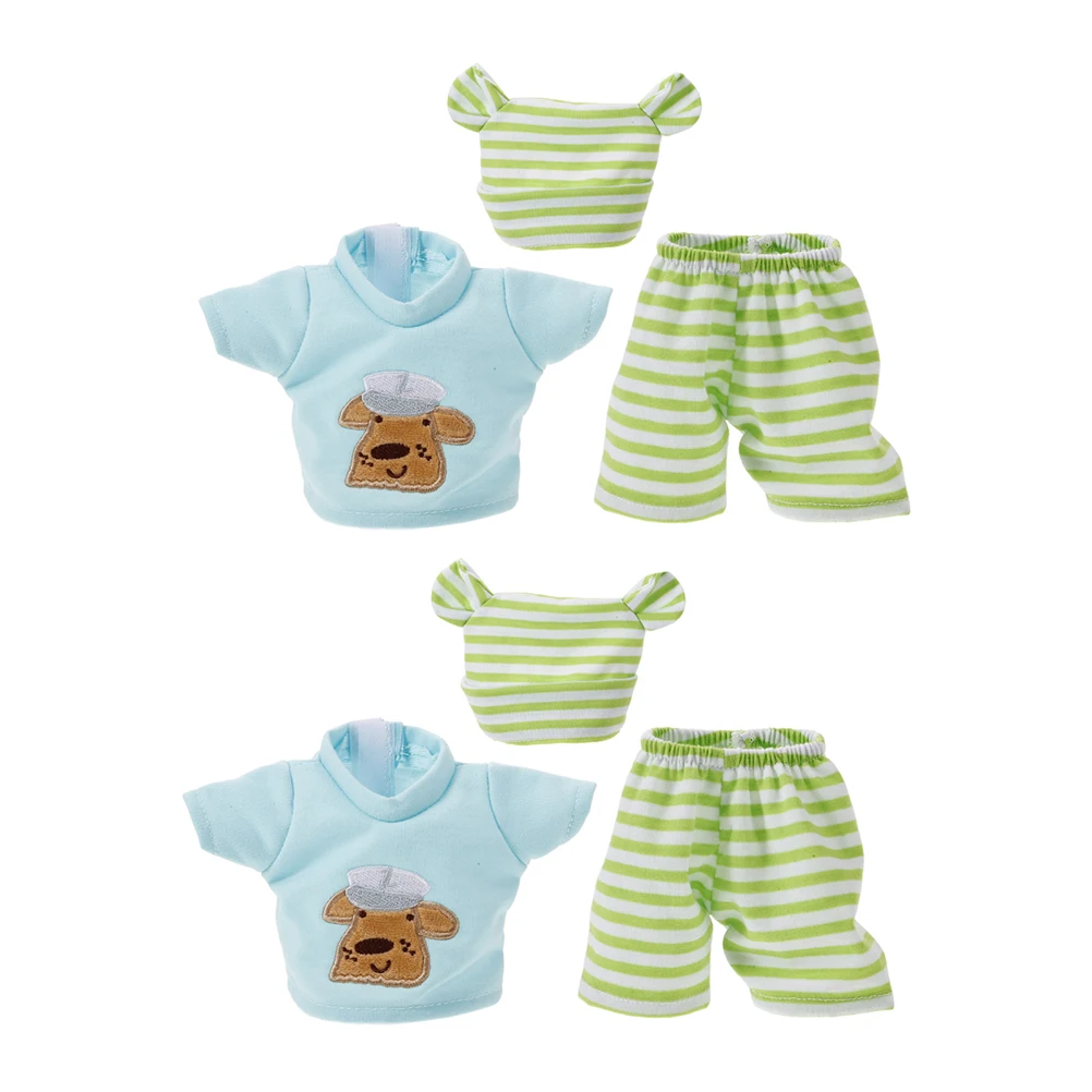 

2 set 10 Inch Clothes Set: Vinyl Outfits For Playtime Soft Cotton Sweatshirt Shorts Pretend Play Accessories, Fashion