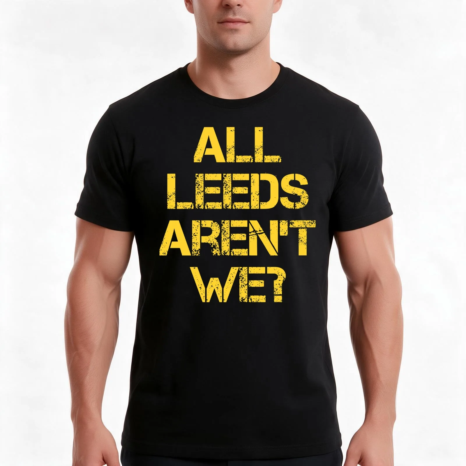 All Leeds Aren't We? T-Shirt, Summer Casual Cotton Tee, Oversized Streetwear Tops, Vintage Graphic Print, Loose Fit Short Sleeve