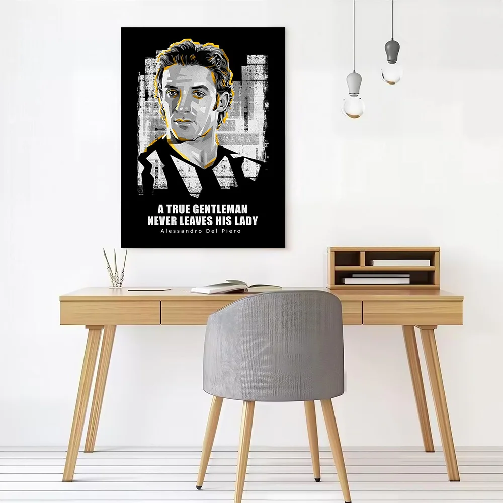 Alessandro Del Piero Quote Canvas Poster Customizable Pictures Wall Art Canvas Painting for Living Room Decoration Gaming Home