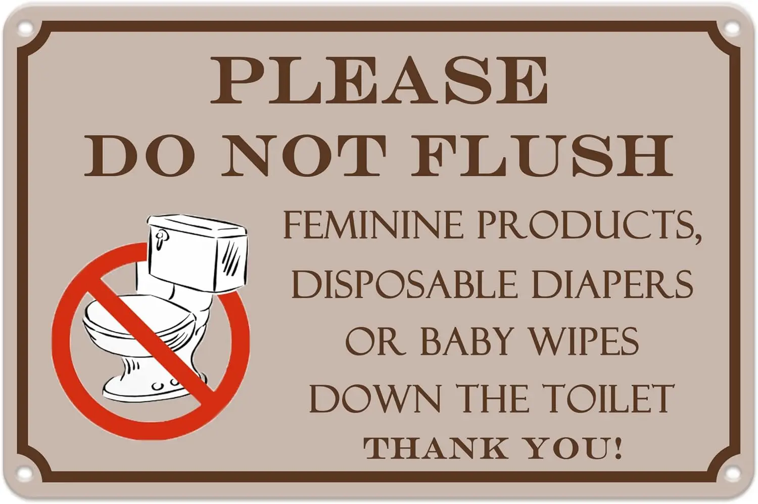 funny Bathroom metal Tin Sign please do not flush 8x12 inches