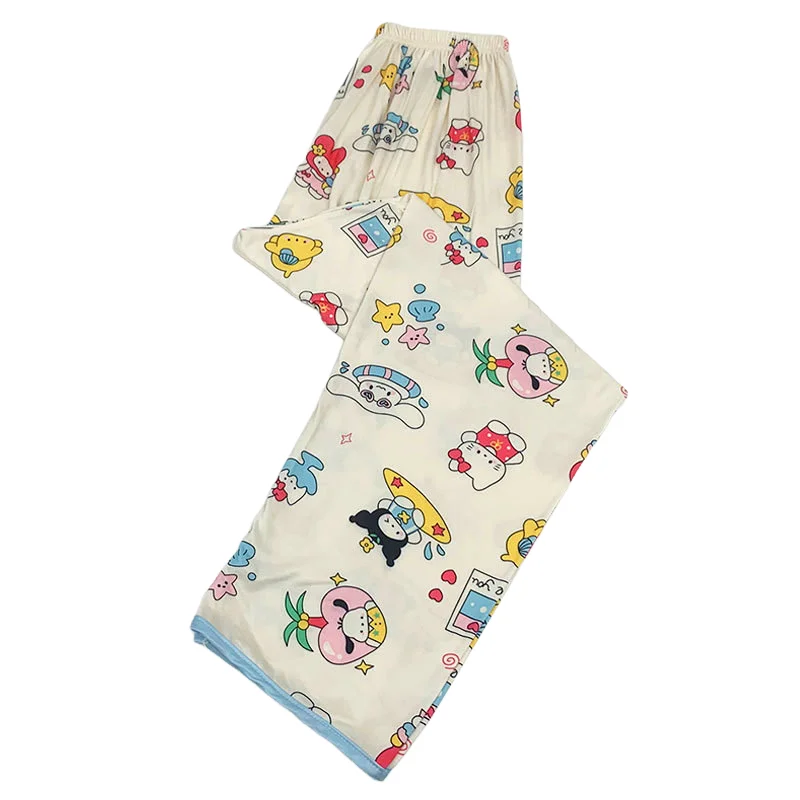 Korean Version Cartoon Women's Pajama Pants for Girls New Summer Trousers for Students Loose Casual Home Pants Sweet Soft clothe