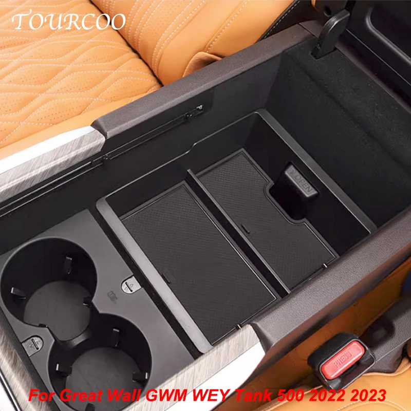 

For Great Wall GWM WEY Tank 500 2022 2023 Center Storage Box Central Armrest Storage Case Interior Accessories