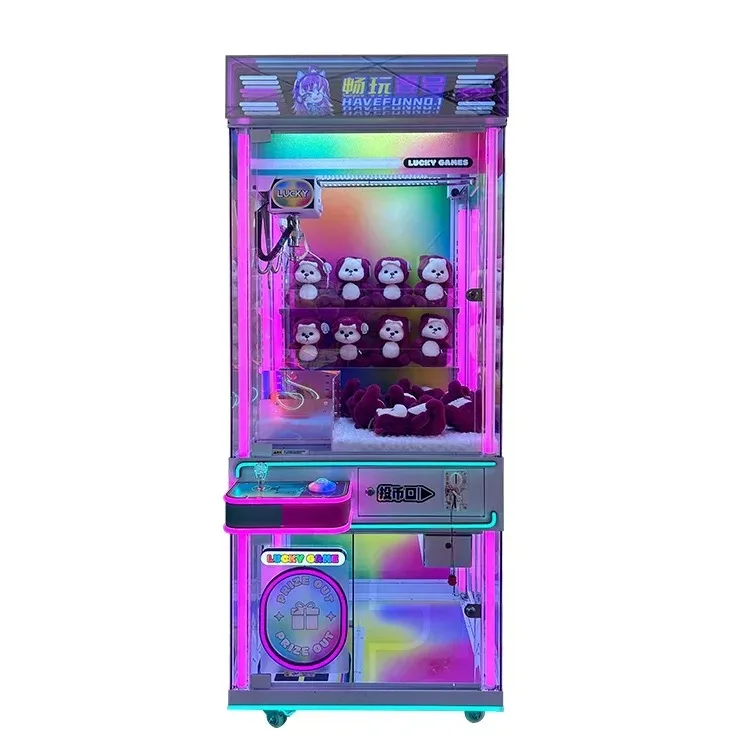 2025 New Coin-operated Game Doll Crane Machine Big Claw Machine with Bill Acceptor