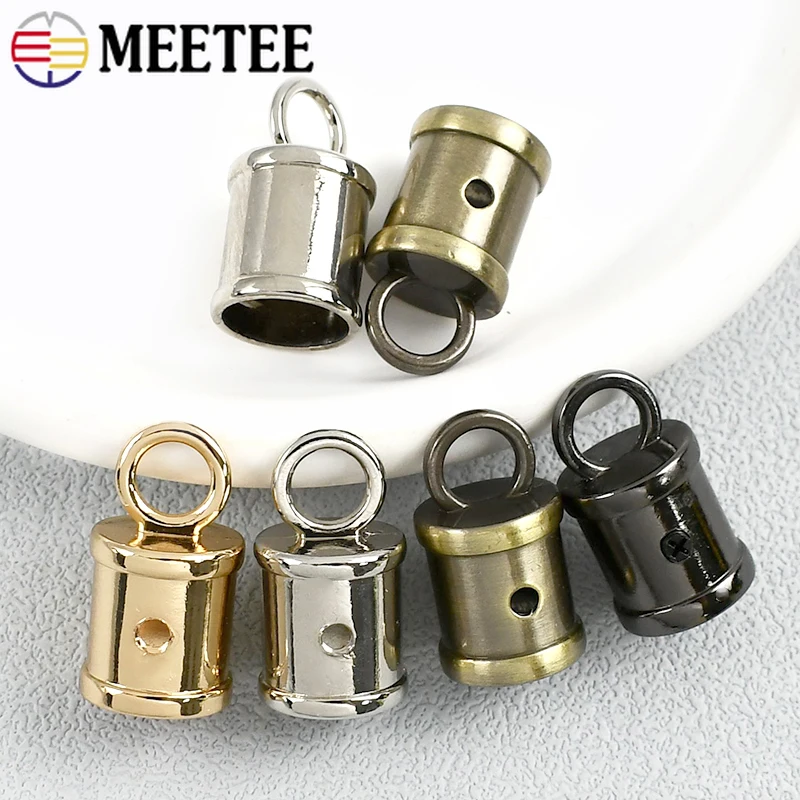 

20Pcs Meetee Handbag Buckle 10*23mm Metal Bag Strap Stopper Leather Rope Connector Tassel Fringe Cord Lock Hardware Accessories