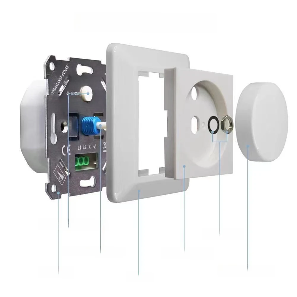 For Dimmable LED Lights 3-35W LED Dimmer Switch For Home Lighting Reliable Lighting Solution Surface-mounted Design