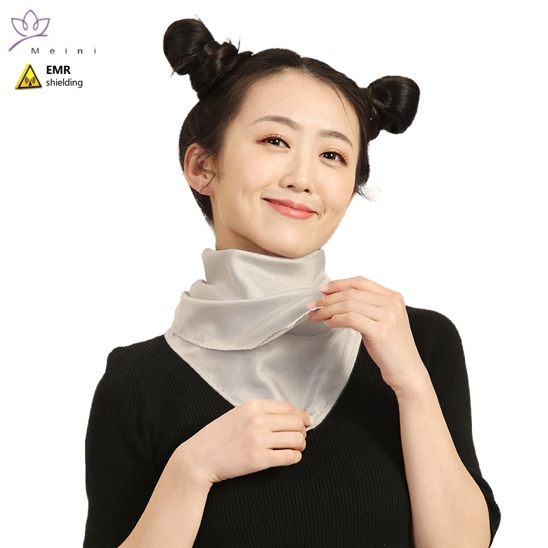 

Genuine radiation protection 50% silver fiber scarf television transmission stations Electromagnetic radiation shielding scarf