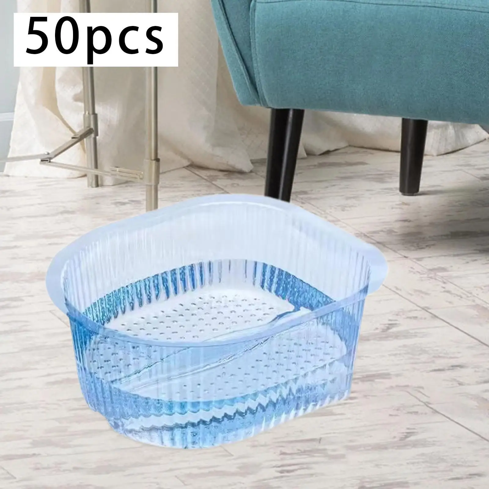 50Pcs Pedicure Liners for Foot Bath Soaks Sturdy Bath Basin Liners Foot Tub Liners for SPA Foot Soak Soaking Feet Pedicure Home