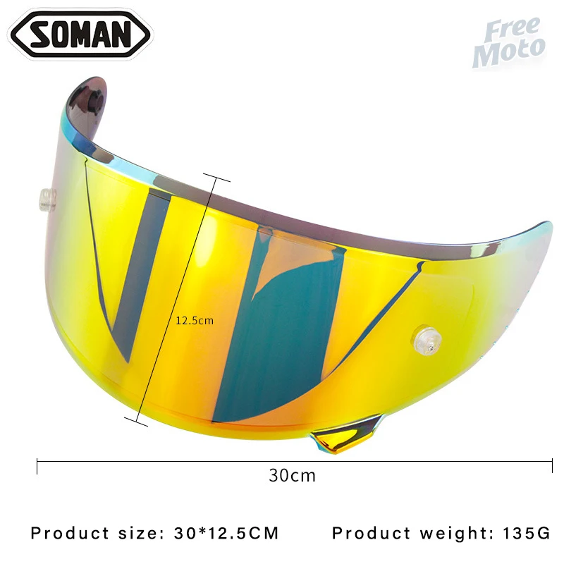 SOMAN Motorcycle Helmet Sun Visor for SOMAN 961 X7 X8 Sun Protection UV Protection Anti-glare Motorcycle Helmet Accessories