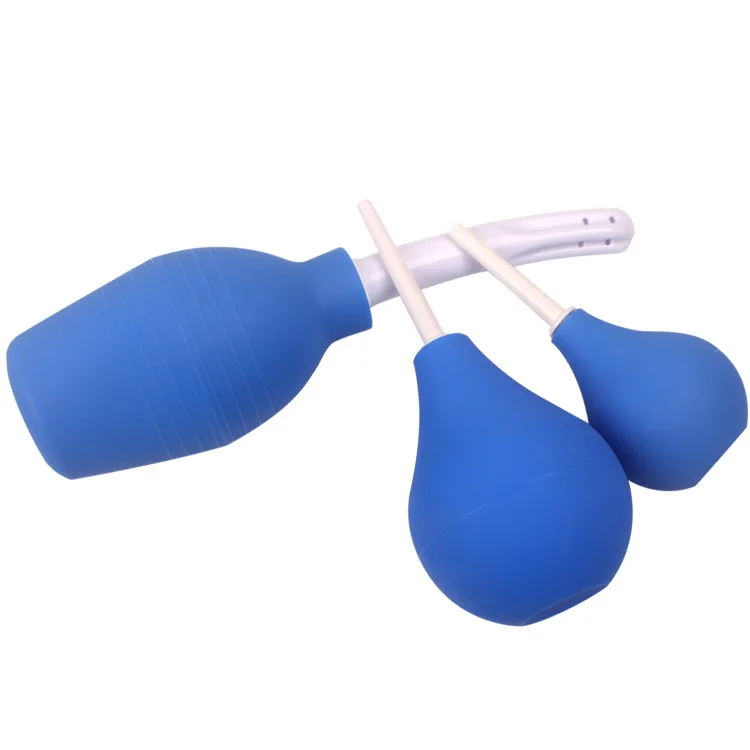 1 قطعة حقنة شرجية تنظيف الحاويات المهبل والشرج نظافة الدوش لمبة تصميم الطبية المطاط الصحة النظافة أداة الجنس لعب للمرأة/الرجل