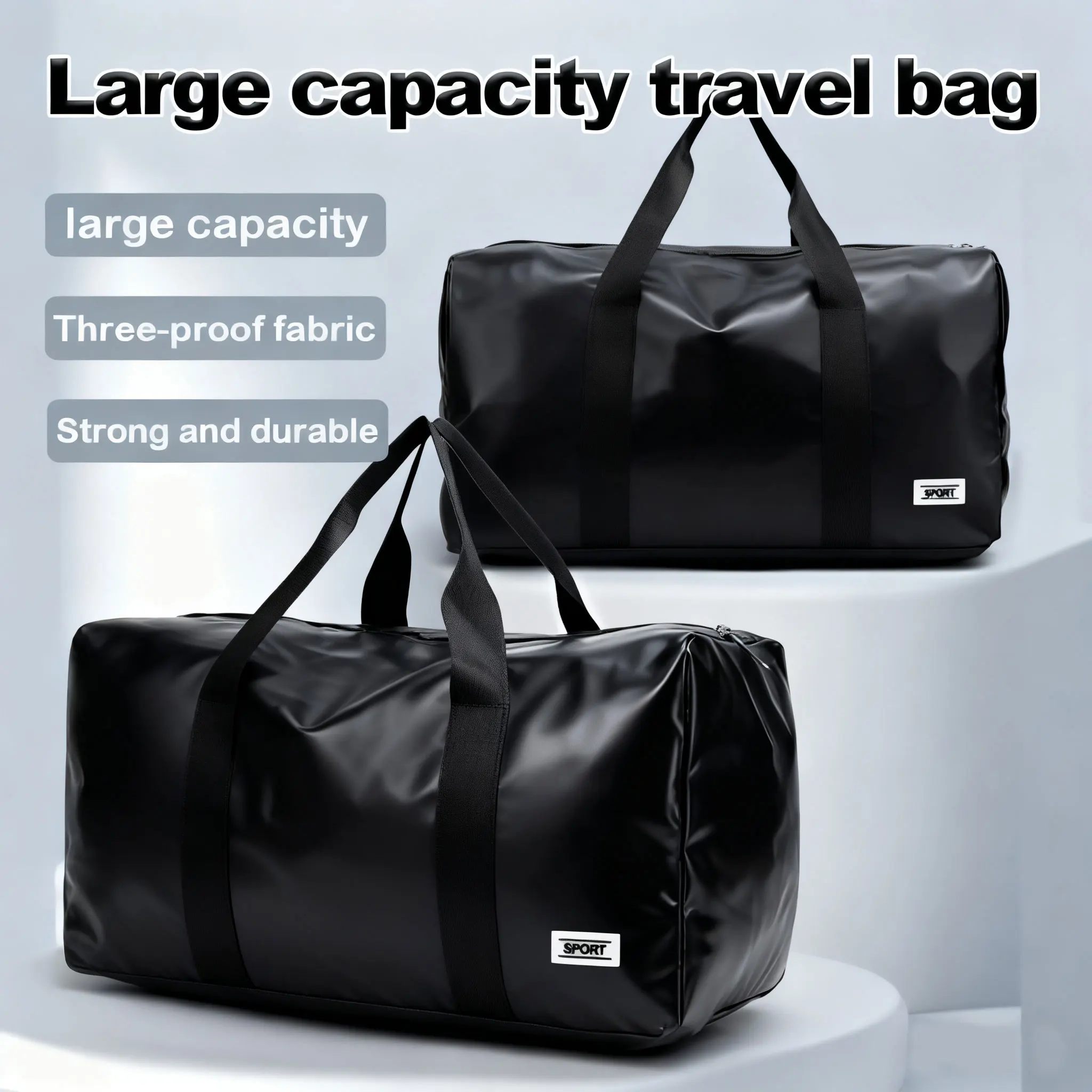 

1 Piece Foldable Travel Organizer Bag, Lightweight Large Capacity Luggage Shoulder Bag, Durable Material