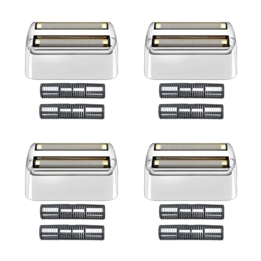

4 Pack Shaver Replacement Foil and Cutters compatible with BaBylissPRO Double FXFS2 Metal shaver foil replacement