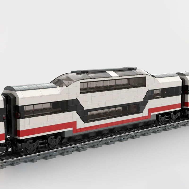 City Rail Germany High-Speed Passenger Train Building Block Locomotive Carriages Model Brick Toy Children Festival Gifts