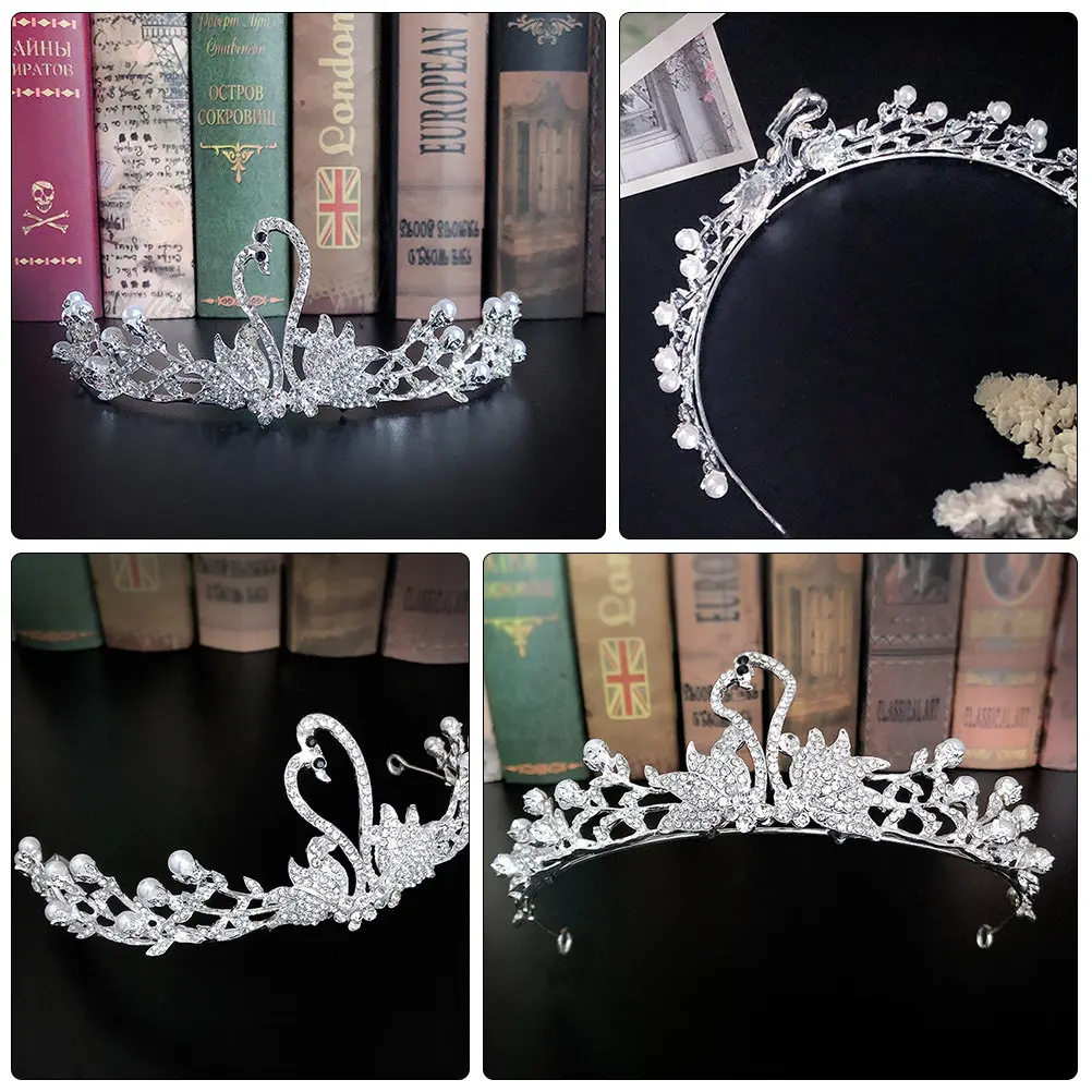 

1Pcs Small Crown Hair Hoop Silver Graceful Lightweight Delicate Creative Hair Decoration Charming Birthday Accessory Rhinestone