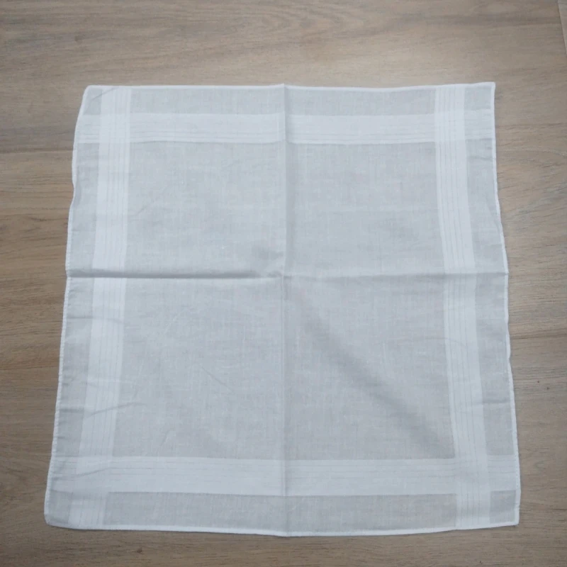 Khăn tay cotton mềm đa chức năng cho nữ Hankies trắng có viền ren