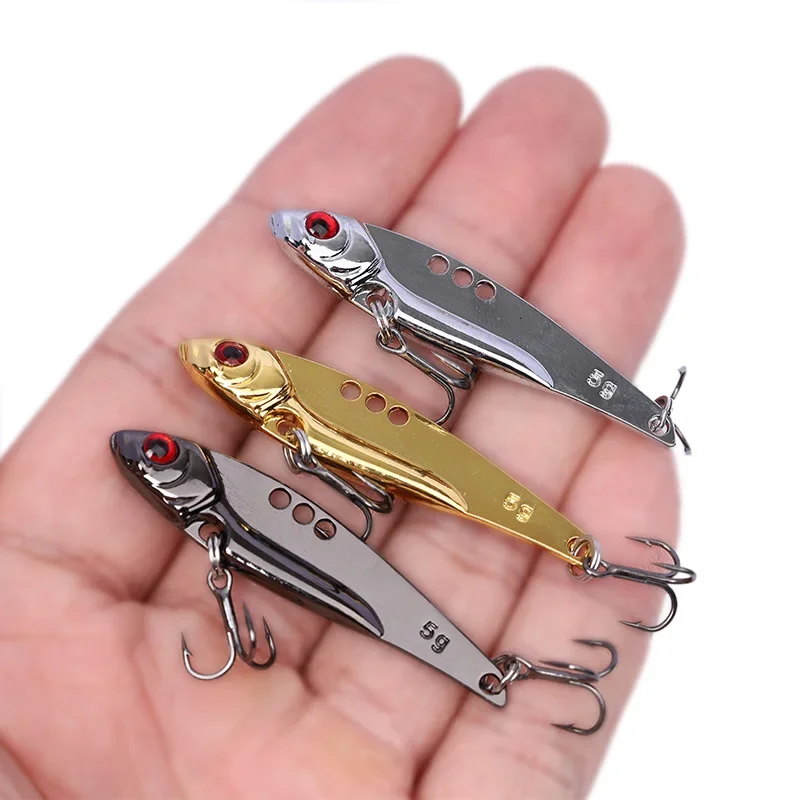 VIB Spoon Fishing Lure 3.5-7g Metal Spinner Fishing Bait Crankbait Bass Artificial Hard Baits Cicada VIB Fishing Tackle