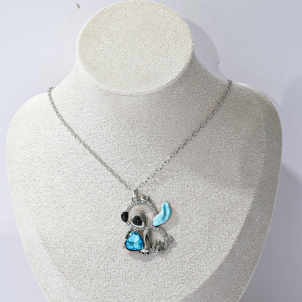 Disney Stitch Hollow-Out Toys - Sparkling Rhinestone Pendant, Lilo & Stitch Toys for Women & Fans