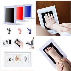 Baby DIY Hand And Footprint Kit Ink Pad Baby Handprint Souvenir Accessories Toddlers Photo Frame Wash free Safe ink Newborn Gift