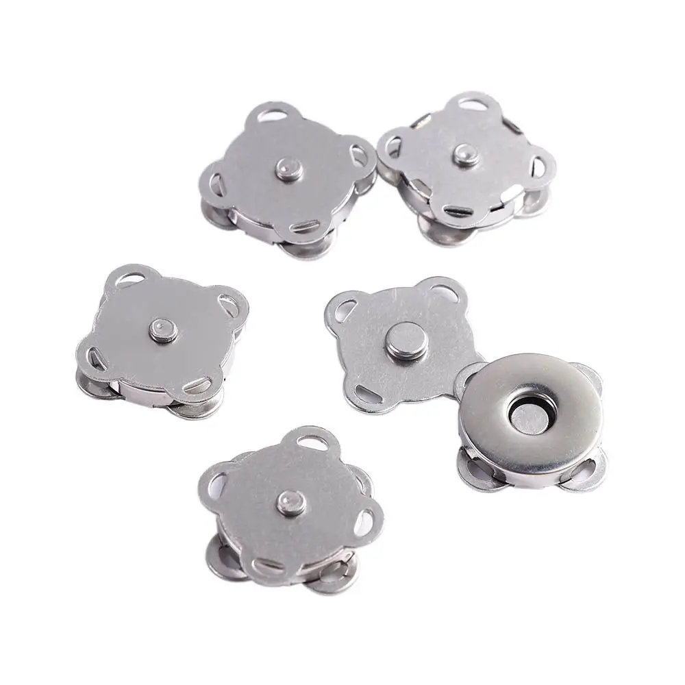 10mm-18mm 10/20 sets/lot Metal Plum Shape Craft For Bag,Wallet,Notebook Making DIY Accessories Buttons Snaps Adsorption Buckle