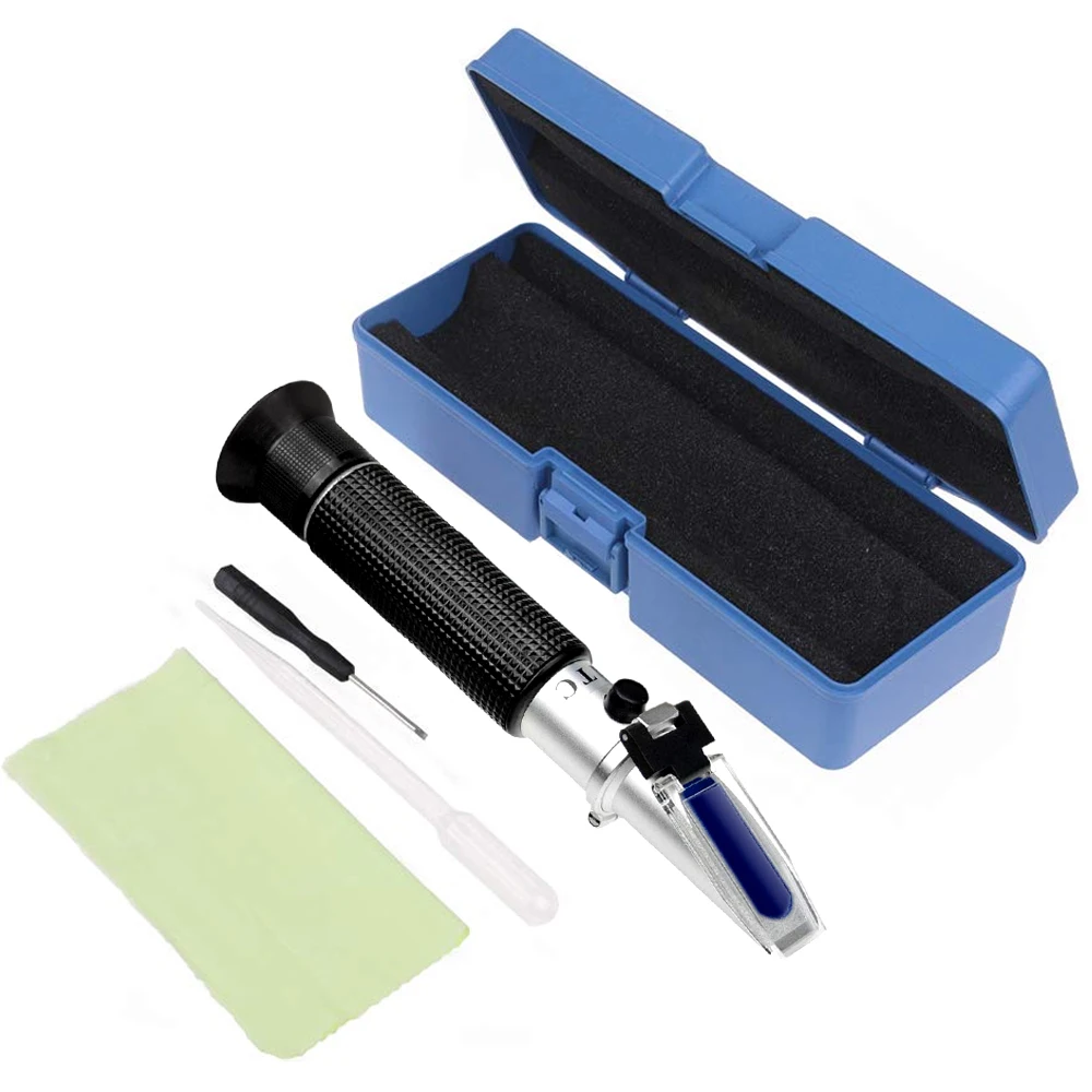 HandHeld Alcohol Refractometer Alcoholometer Alcohol Tester 0-80% Alcohol Beer Sugar Refractometer ATC Wine Measure Tool 30%OFF