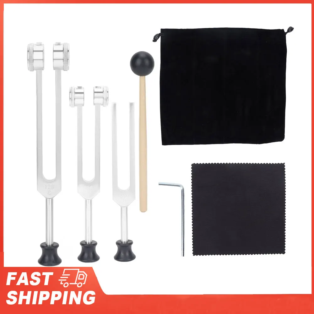 مجموعة شوكة ضبط السبائك 128 256 512 هرتز أداة شفاء الشوكة الرنانة المحمولة للمنزل السريري