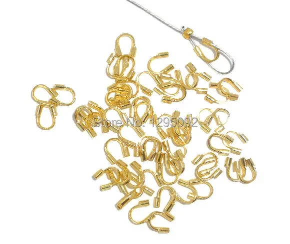 5000Pcs Wholesale Gold Plated Wire Guardian Wire Protectors DIY Jewelry Findings 5x5mm