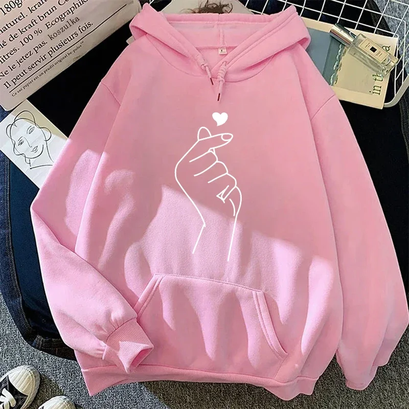 

2026 Hot Sale Women's Sweatshirts Fashion Print Hooded Long Sleeve Pullover Urban Causal Warm Loose Hoodies Streetwear