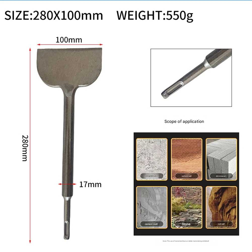 4 Inch Wide Tile & Thinset Scaling Chisel SDS-Plus Shank 4