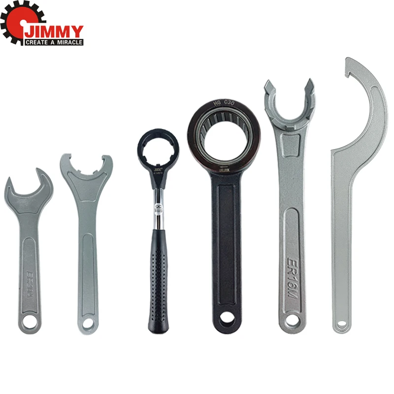 JIMMY ER Wrench ER8 ER11 ER16 ER20 ER25 ER32 ER40 A M UM C Type ER Spring Collet Chuck SK Special Wrench CNC Machining Center