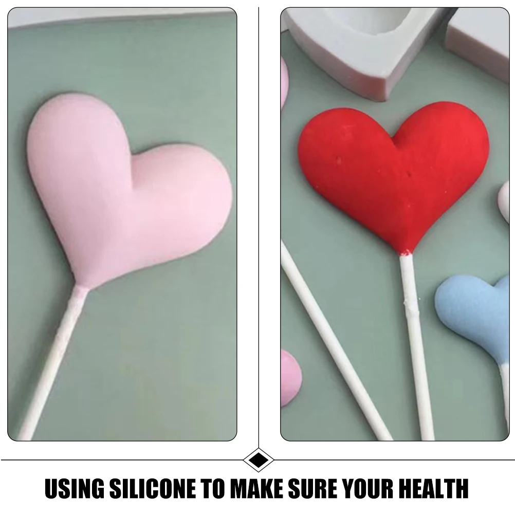 

2 Pcs Chocolate Candy Heart Shaped Silicone Mold Brownie Molds White for Baking Baby