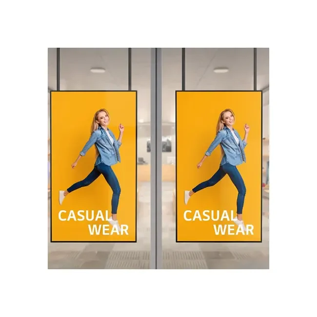 High Brightness 75 Inch 4K LCD Panel Digital Poster 3000Nits Sunlight Readable Android Cloud CMS Animation Mall Signage