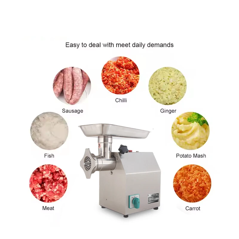 Penggiling Daging Listrik TK-22T untuk Pembuatan Sosis, Penggiling Daging Listrik untuk Penggunaan Rumah Tangga dengan Motor Baru, Kondisi Baru, Mesin Pemotong Daging