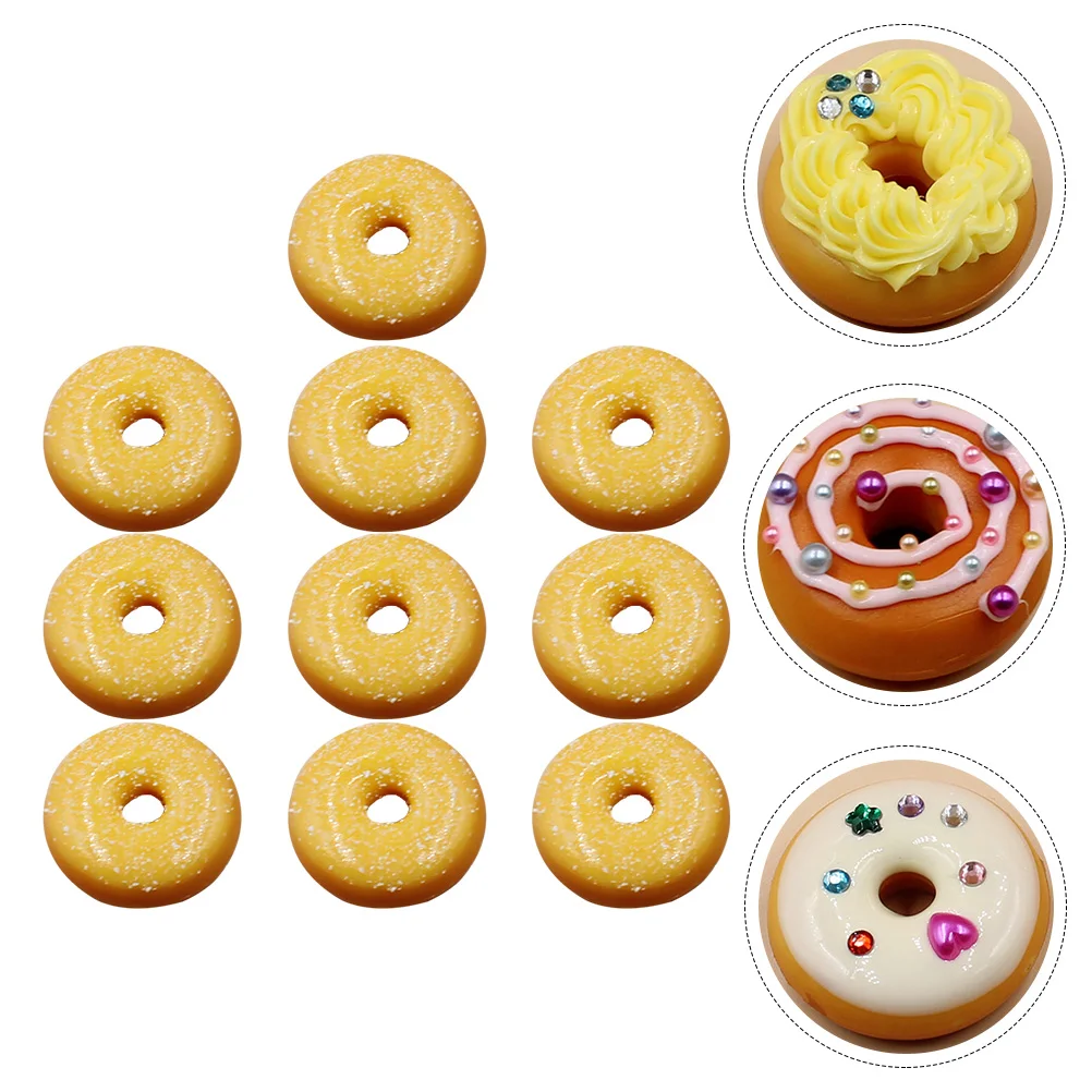 

10 Pcs Donut Party Decorations Plastic Christmas naments Kids Gifts Lovely Accessories Holiday Sweet Treats LED Lighting