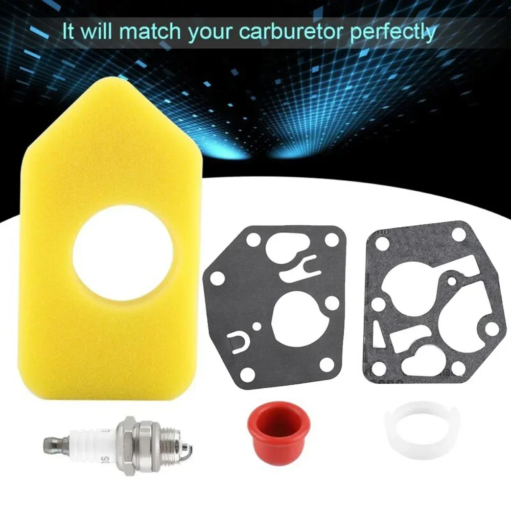 Complete Carburetor Repair Kit with Air Filter and Spark Plug, Suitable for Pulsa Prime Carburetors and Sprint Engines