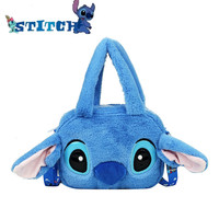 Disney Lilo & Stitch Anime Figure Plush Bags Toys Mickey Mouse Kawaii Plush Messenger Bag Girls Handbag Children Christmas Gifts