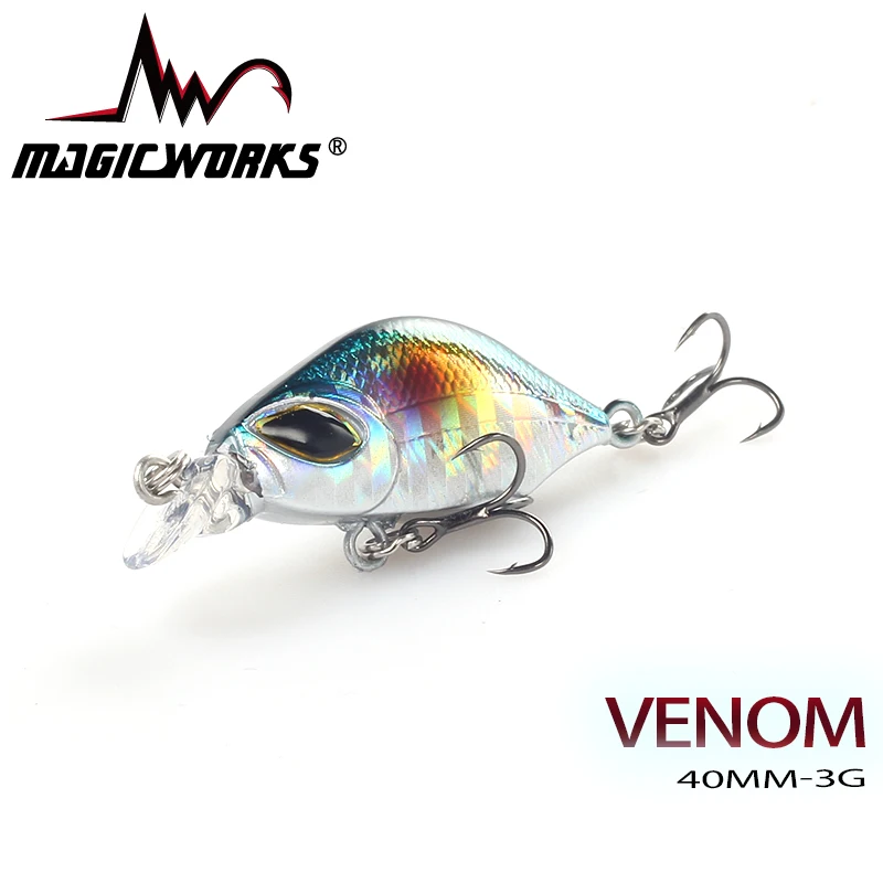 

MAGIC WORKS Sinking Micro Minnow Fishing Lure 40mm 3g Wobbler Artificial Bait Hard Bait Crankbait Fishing Goods Freshwater Pike