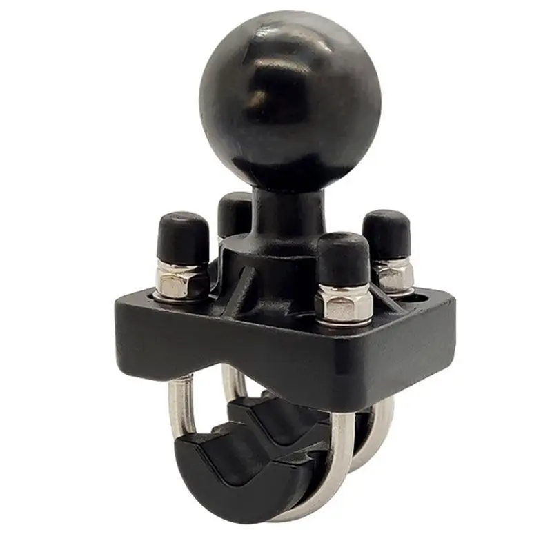 Rare 4X Double U-Bolt Motorcycle Bike Handlebar Rail Mount Base With 1.5 Inch Ball For Gopro Camera For Garmin For Sony
