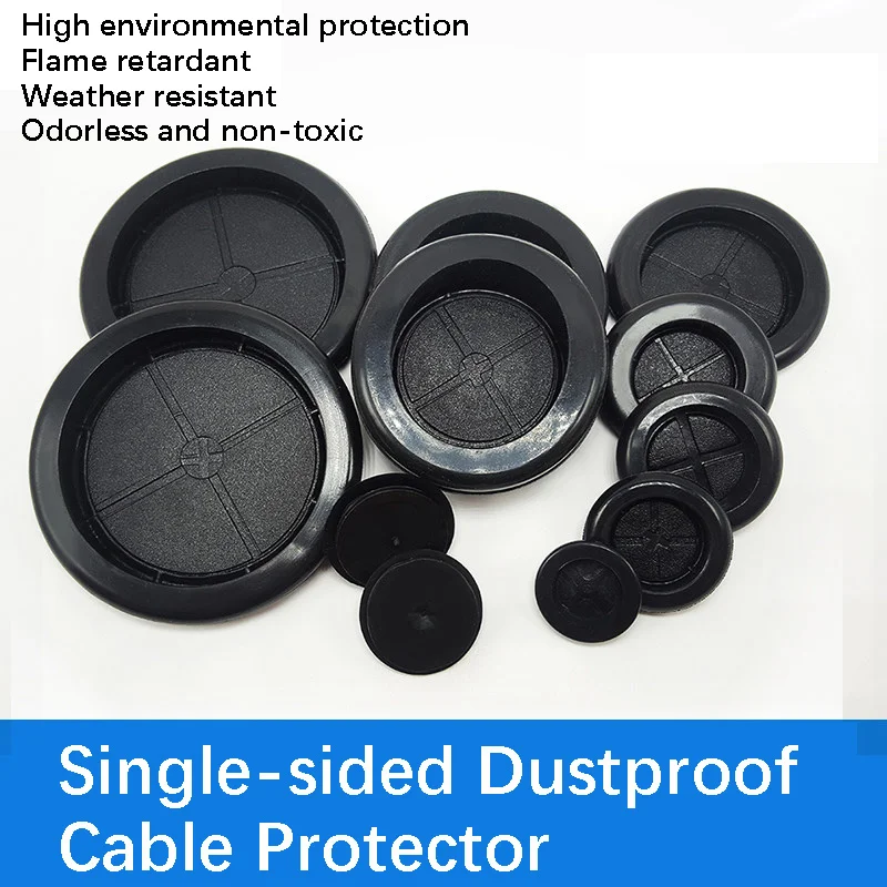 10/50pcs Single-sided wire protection ring, dust-proof cable pass-through ring, circular output wire protective sleeve ring