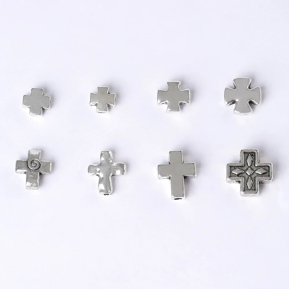 Retro diy accessories, personalized perforated cross bracelets, beaded jewelry and fashionable clothing accessories