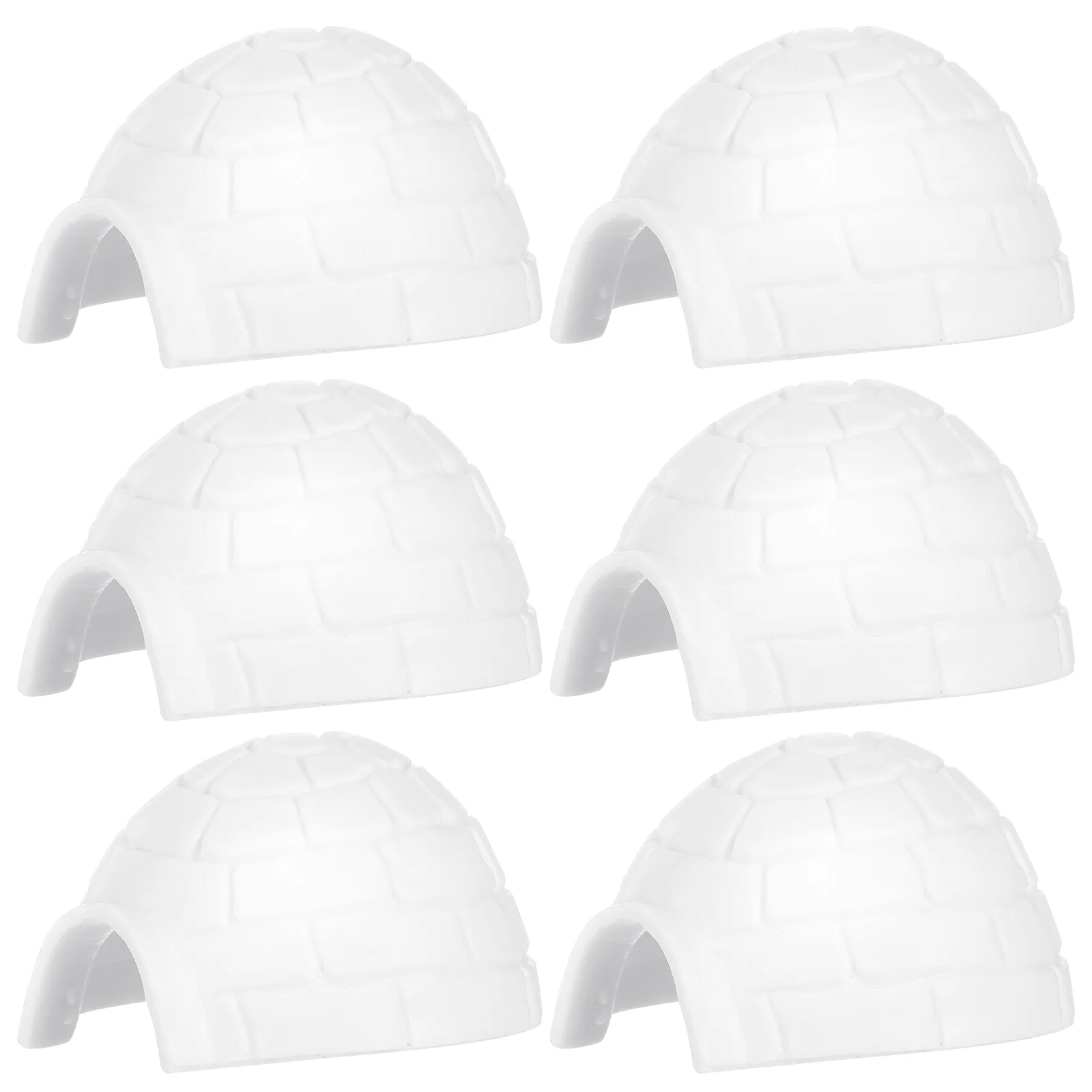 

6 Pcs Mini Lifelike Lgloo Igloo Model Toys Farm Children Figurines Container Realistic Decor