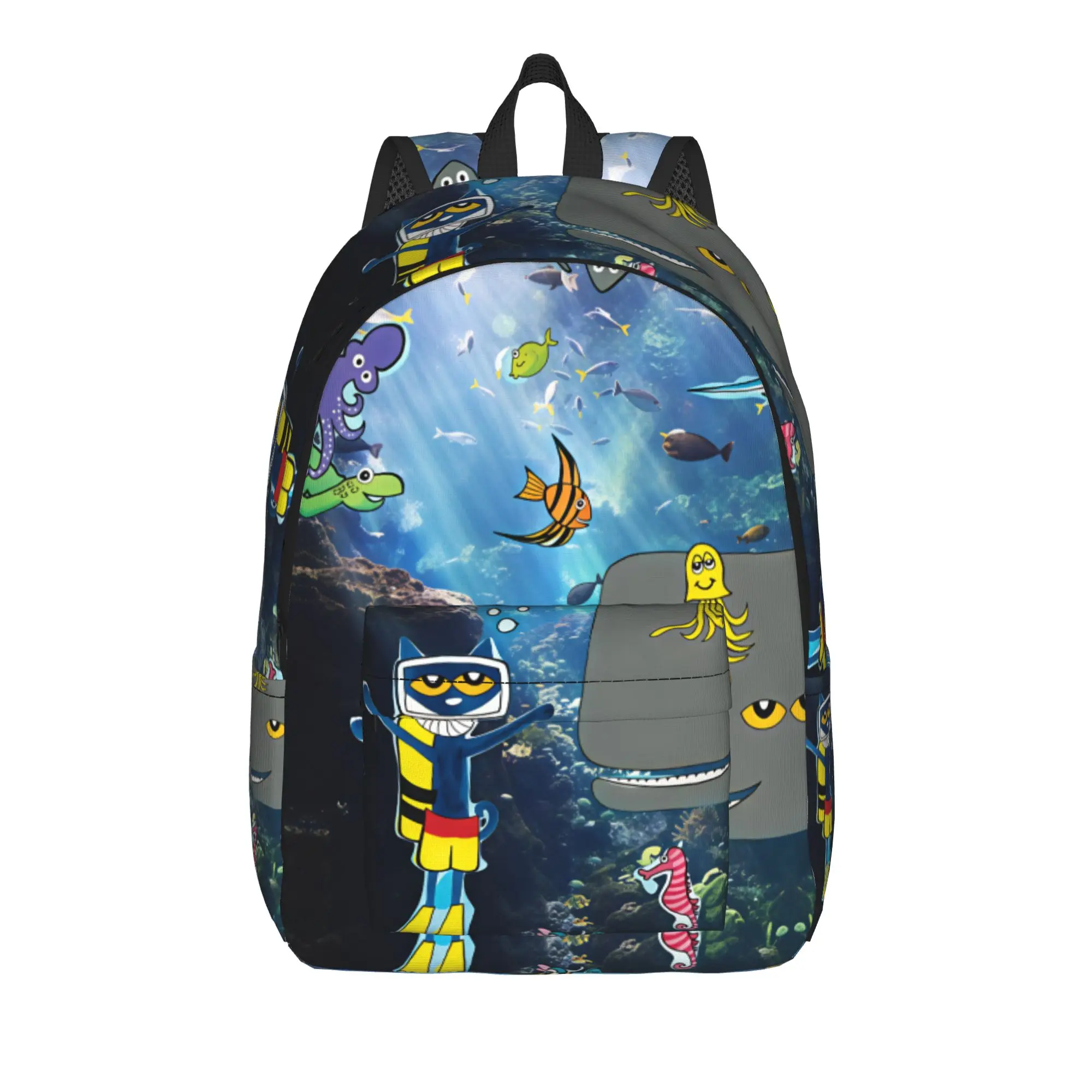 Pete  Cat   Backpack  Camping Backpacks Women Men Custom Breathable School Bags Fashion Rucksack