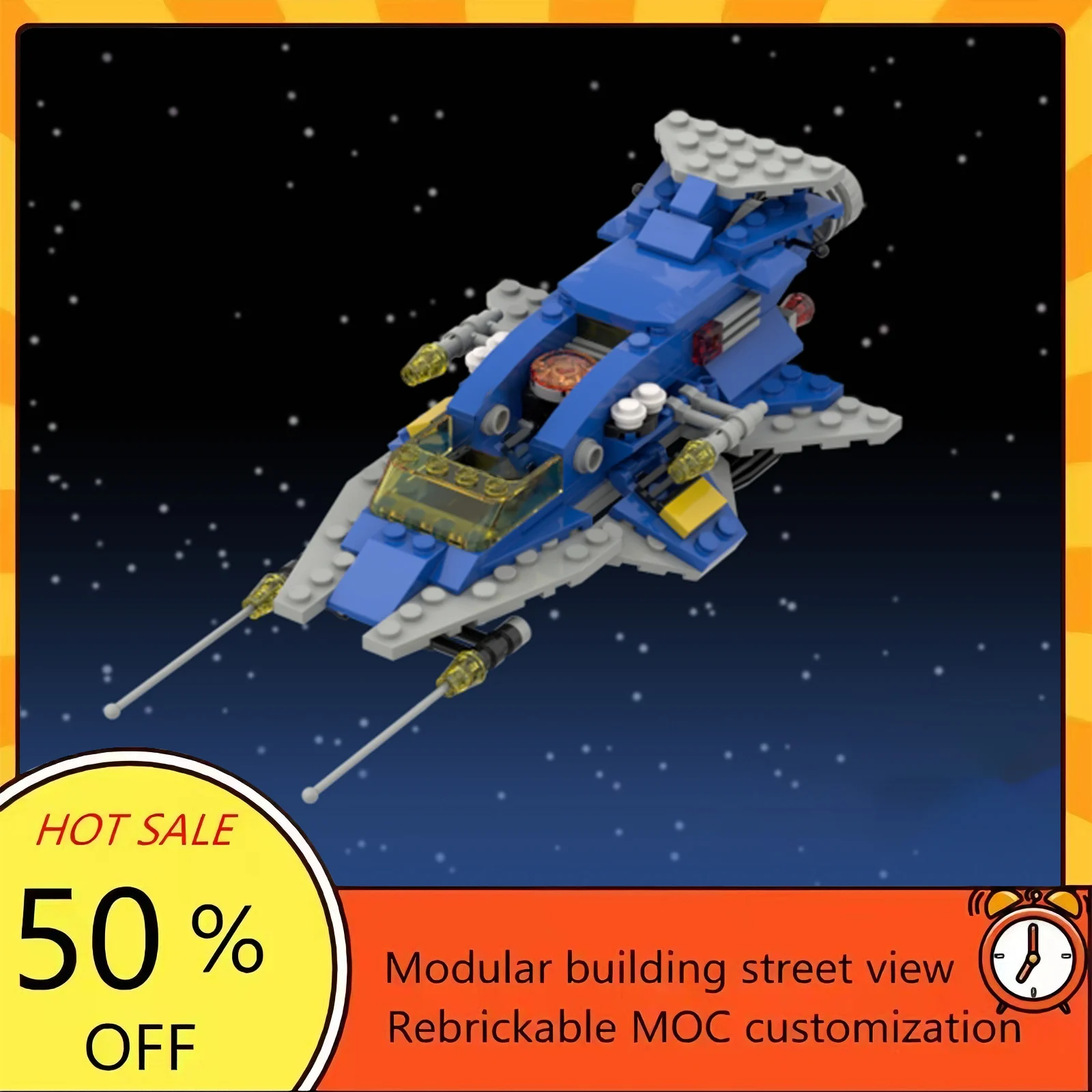 

394PCS Popular Space War Movie Model MOC Building Bricks Spaceship Modular Technology Gifts Holiday Assemble Children Toy Suit