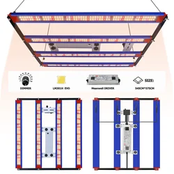 2025 Latest 240W 320W 480W 650W LM301H EVO V5 LED Grow light Uniform PPFD Dimmable Daisy Chain 6 Bars Grow Lights