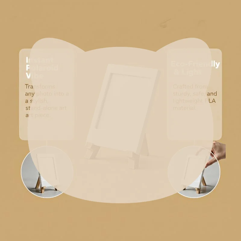 Minimalist 3D Printed Mini Photo Frame Creative Decorative Photo Display Holder for Student Dorm Desk Table Decor